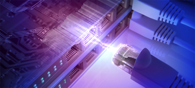 Electric volts connecting a cord and a port together.