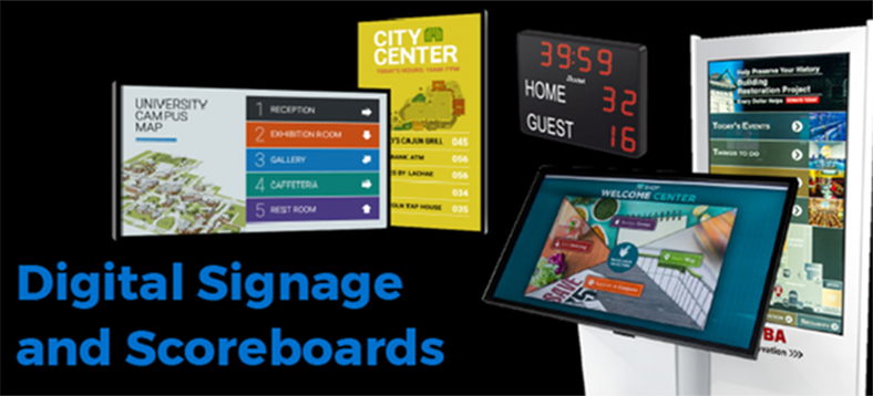 different displays through digital scoreboards