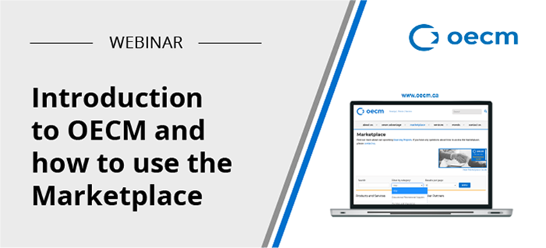 Introductory OECM Webinar and how to use the Marketplace