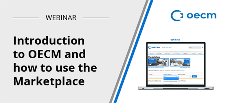 Introductory OECM Webinar and how to use the Marketplace