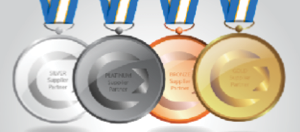 graphic of silver, platinum, bronze, and gold medal