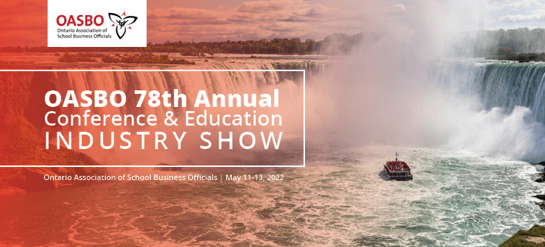 OASBO 78th Annual Conference & Education Industry Show hosted by Ontario Association of School Business Officials | May 11, 2022, backdrop of the falls with ferry in Niagara Falls