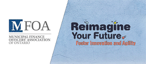 Reimagine Your Future, Foster Innovation and Agility, MFOA, Municipal Finance Officers' Association of Ontario logo
