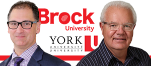 Josh Tonnos profile photo along with Brock University logo and Brad Parkes profile photo along with York University logo
