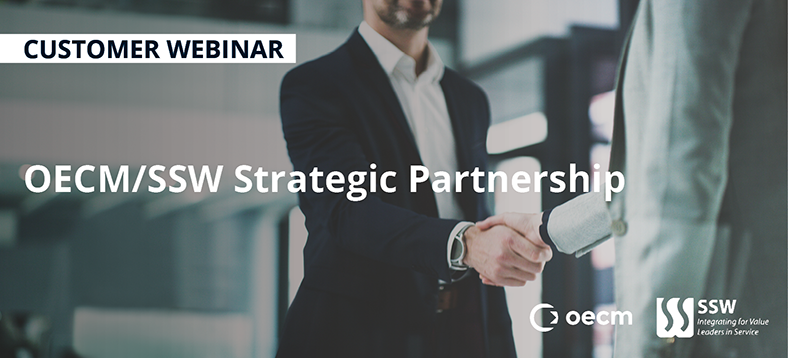 Customer Webinar: OECM/SSW Strategic Partnership, two businessmen shaking hands