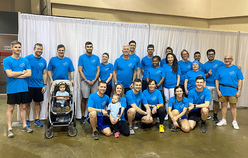 OECM staff and family participants of the CN Tower Stair Climb who helped raise funds for the World Wildlife Foundation. 