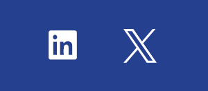 LinkedIn and X social media logos