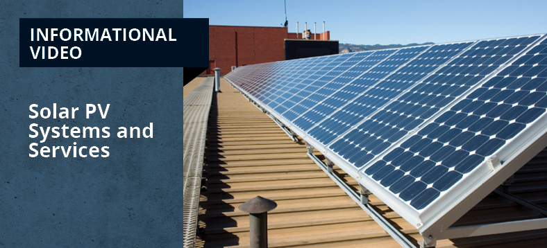 Informational Video - Solar PV Systems and Services, Solar panels spanning a rooftop