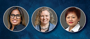headshots of OECM's three new board of directors