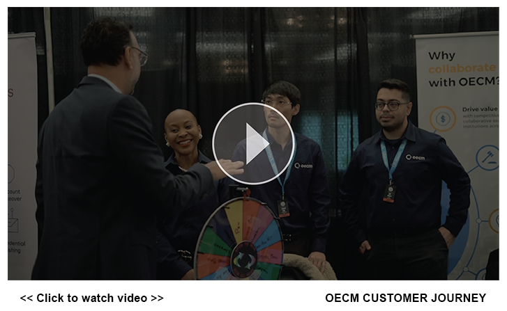 OECM Customer Journey Video Frame of Customer Support Team