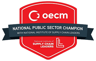 OECM, National Public Sector Champion Badge with National Institute of Supply Chain Leaders (NISCL)