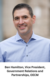 headshot of Ben Hamilton, Vice President, Government Relations and Partnerships, OECM