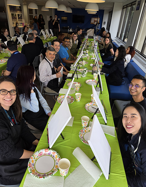 Painting day work area with OECM employees