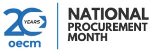 OECM 20 years | National Procurement Month logo