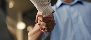 two business people shaking hands