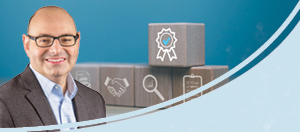 OECM's Director of Strategic Sourcing, Perry Arzumanian, boxes with icons representing procurement trends