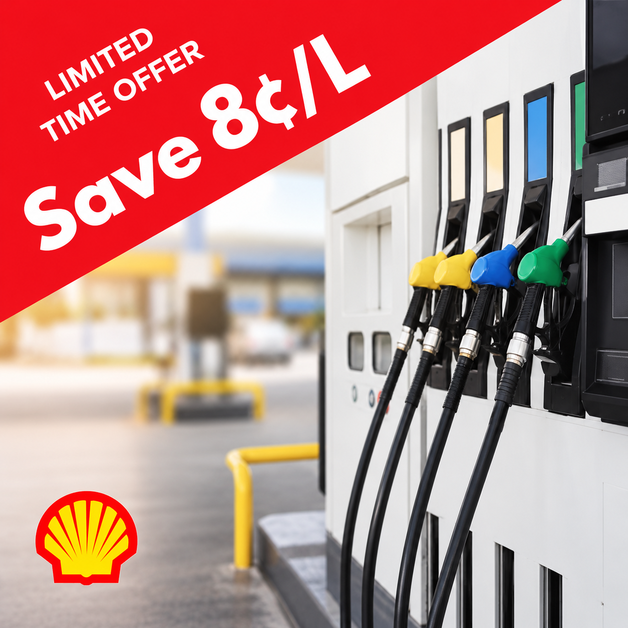 Save 8¢/L on Retail Fuel for Four Months. Keep Saving 6¢/L Thereafter.
